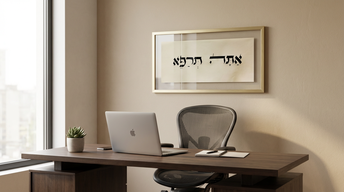 משרד מסגרת זהב נקי